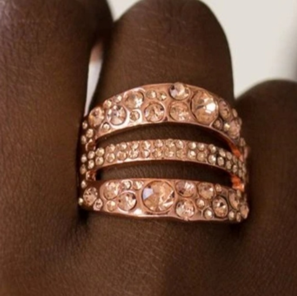 Stacks On Stacks On Stacks Copper Ring